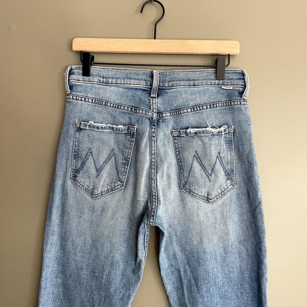 MOTHER Women's Straight Leg Jeans - Light Blue - Picture 13 of 16